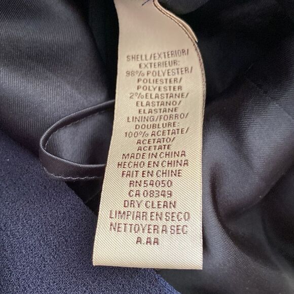 Anne Klein 4P Midi Sheath Dress Back Zipper Sleeveless Belt Satiny Lining - Picture 6 of 8